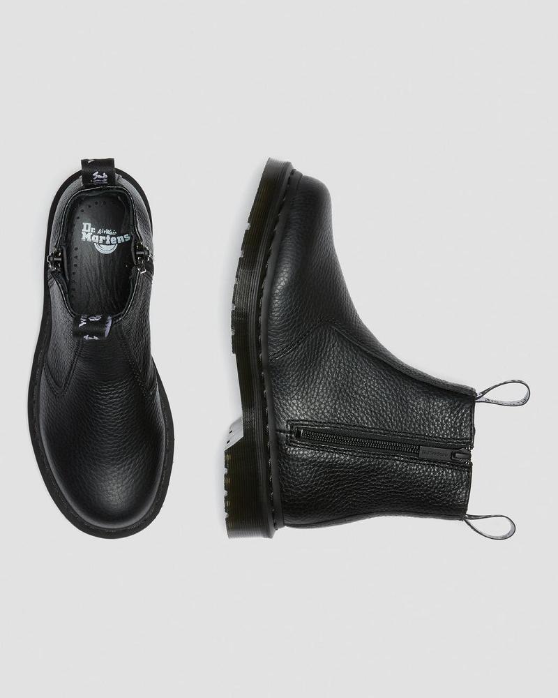 Dr Martens 2976 Læder Lynlås Ankelstøvler Dame Sort | DK 27SGL